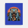 Blue Tiger Red Flame-None-Stretched-Canvas-glitchygorilla