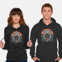 Blue Tiger Red Flame-Unisex-Pullover-Sweatshirt-glitchygorilla