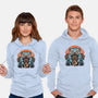 Blue Tiger Red Flame-Unisex-Pullover-Sweatshirt-glitchygorilla