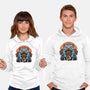 Blue Tiger Red Flame-Unisex-Pullover-Sweatshirt-glitchygorilla