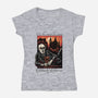Bloody Horror-Womens-V-Neck-Tee-glitchygorilla