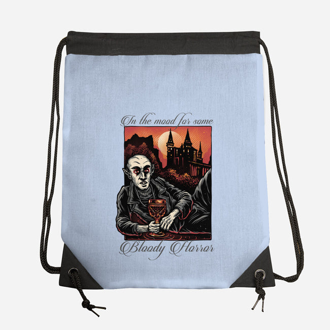 Bloody Horror-None-Drawstring-Bag-glitchygorilla