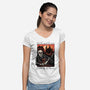 Bloody Horror-Womens-V-Neck-Tee-glitchygorilla