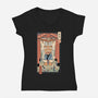 Kami Meowster-Womens-V-Neck-Tee-vp021