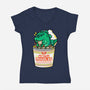 Kaiju Noodles-Womens-V-Neck-Tee-krisren28