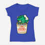 Kaiju Noodles-Womens-V-Neck-Tee-krisren28
