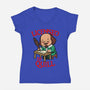 Licensed To Quill-Womens-V-Neck-Tee-Boggs Nicolas
