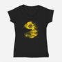Pac Moon-Womens-V-Neck-Tee-dalethesk8er