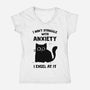 Struggling With Anxiety-Womens-V-Neck-Tee-kg07