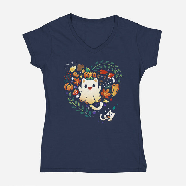 Love Spooky Season-Womens-V-Neck-Tee-Vallina84