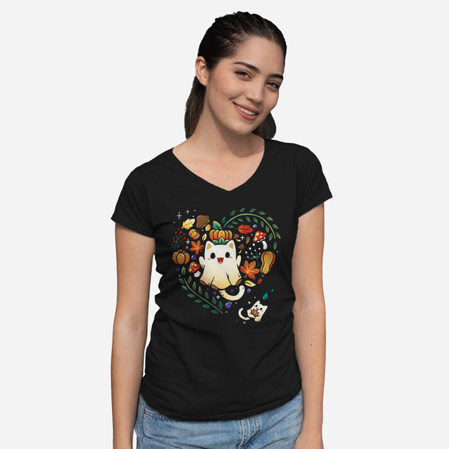 Love Spooky Season-Womens-V-Neck-Tee-Vallina84