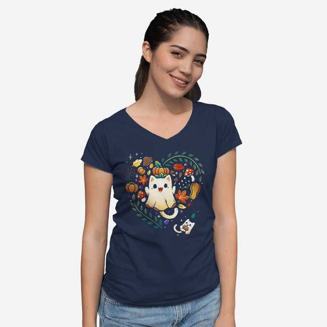 Love Spooky Season-Womens-V-Neck-Tee-Vallina84