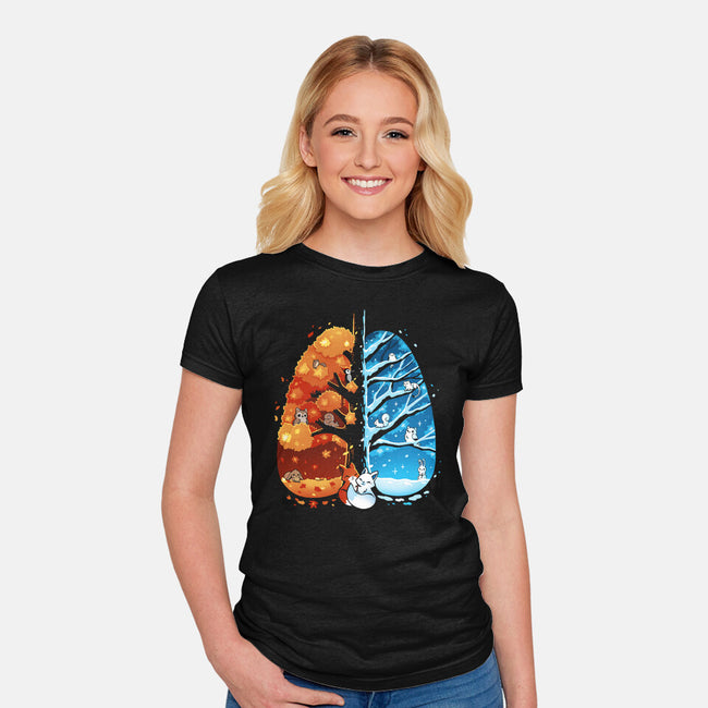 Breath Of The Seasons-Womens-Fitted-Tee-Vallina84
