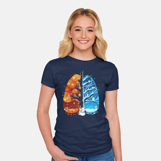 Breath Of The Seasons-Womens-Fitted-Tee-Vallina84