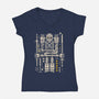 Toss A Coin To Your Skeletor-Womens-V-Neck-Tee-BadBox