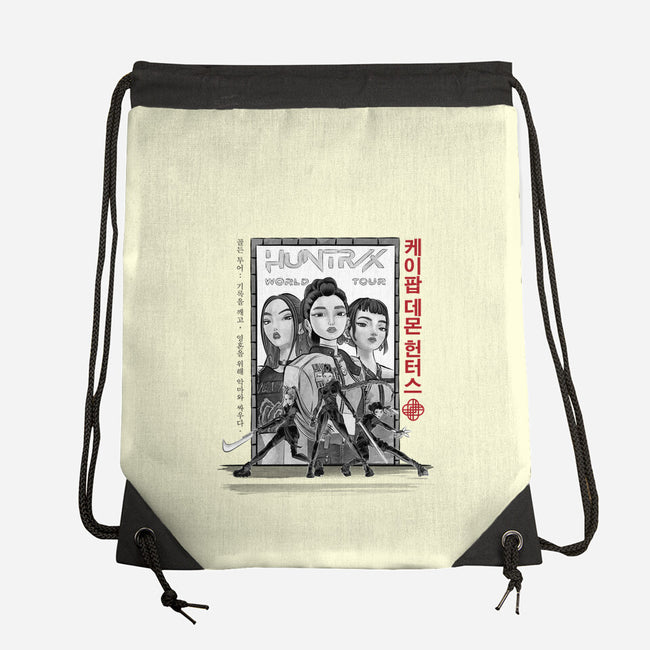 Huntrix World Tour Sumi-e-None-Drawstring-Bag-DrMonekers