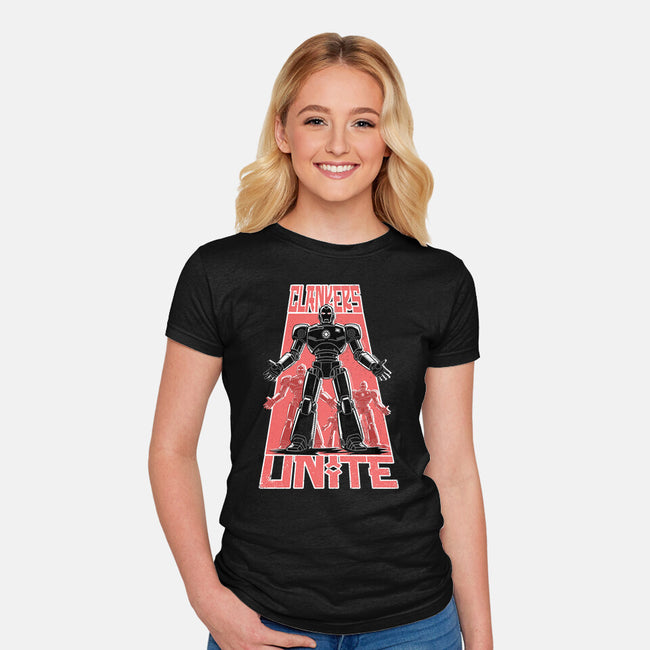 Clankers Unite-Womens-Fitted-Tee-palmstreet