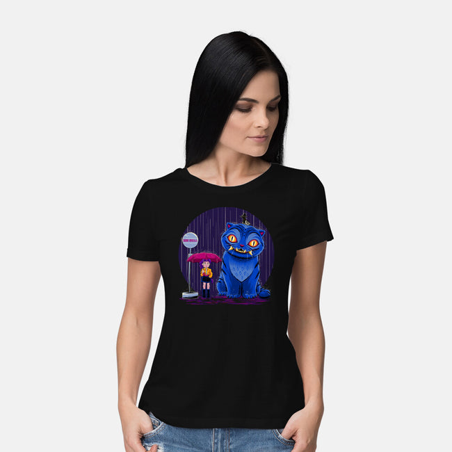 Cat In The Rain-Womens-Basic-Tee-rmatix