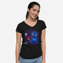 Cat In The Rain-Womens-V-Neck-Tee-rmatix