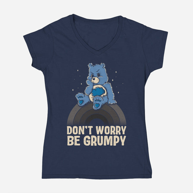 Be Grumpy-Womens-V-Neck-Tee-turborat14