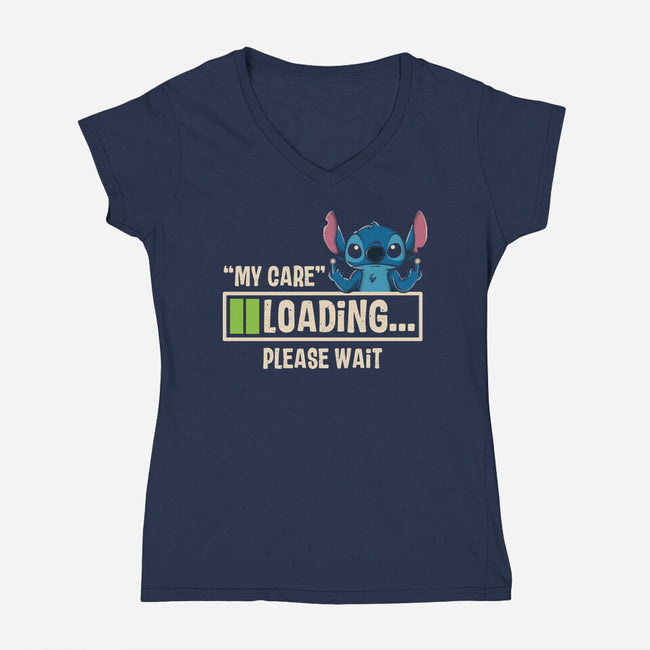 Loading My Care-Womens-V-Neck-Tee-turborat14