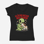 Aliens Mean No Harm-Womens-V-Neck-Tee-Boggs Nicolas