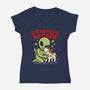 Aliens Mean No Harm-Womens-V-Neck-Tee-Boggs Nicolas