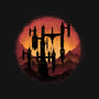 Castle Sunset-Mens-Basic-Tee-glitchygorilla