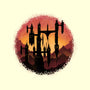 Castle Sunset-Mens-Basic-Tee-glitchygorilla