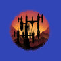 Castle Sunset-Mens-Heavyweight-Tee-glitchygorilla