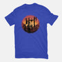 Castle Sunset-Mens-Heavyweight-Tee-glitchygorilla