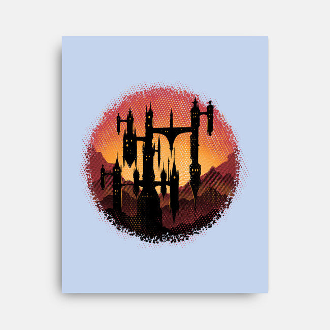Castle Sunset-None-Stretched-Canvas-glitchygorilla