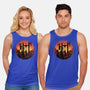 Castle Sunset-Unisex-Basic-Tank-glitchygorilla