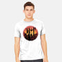 Castle Sunset-Mens-Heavyweight-Tee-glitchygorilla