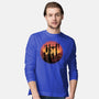 Castle Sunset-Mens-Long Sleeved-Tee-glitchygorilla