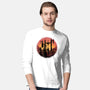 Castle Sunset-Mens-Long Sleeved-Tee-glitchygorilla