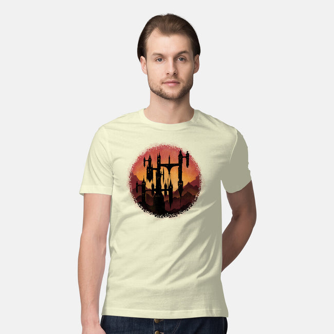 Castle Sunset-Mens-Premium-Tee-glitchygorilla