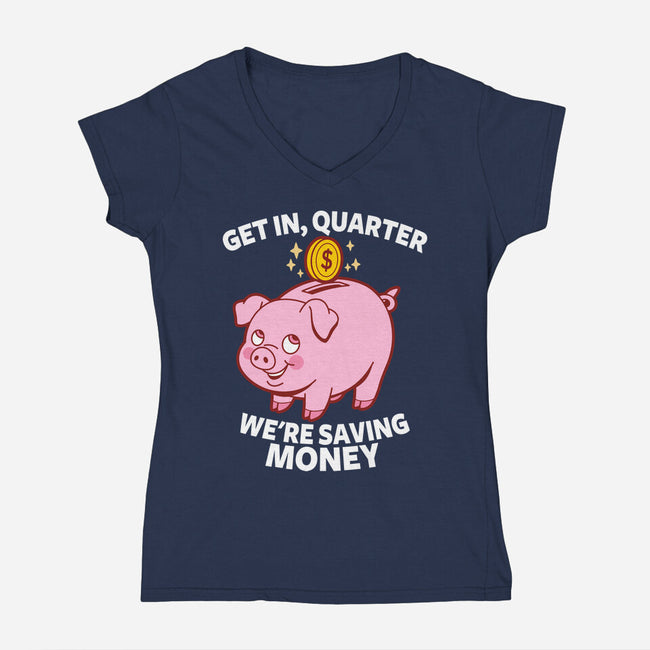 Get In Quarter-Womens-V-Neck-Tee-Boggs Nicolas