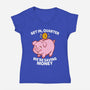 Get In Quarter-Womens-V-Neck-Tee-Boggs Nicolas