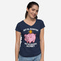 Get In Quarter-Womens-V-Neck-Tee-Boggs Nicolas