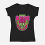 Mars Attacks We Come In Peace-Womens-V-Neck-Tee-CarloJ1956