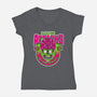 Mars Attacks We Come In Peace-Womens-V-Neck-Tee-CarloJ1956