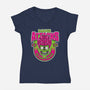 Mars Attacks We Come In Peace-Womens-V-Neck-Tee-CarloJ1956