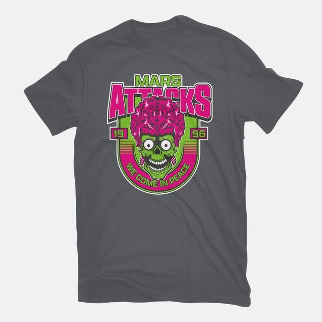 Mars Attacks We Come In Peace-Womens-Fitted-Tee-CarloJ1956