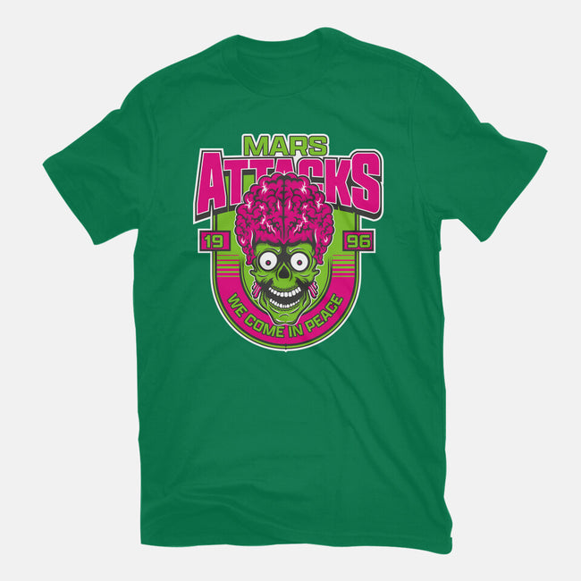 Mars Attacks We Come In Peace-Womens-Fitted-Tee-CarloJ1956