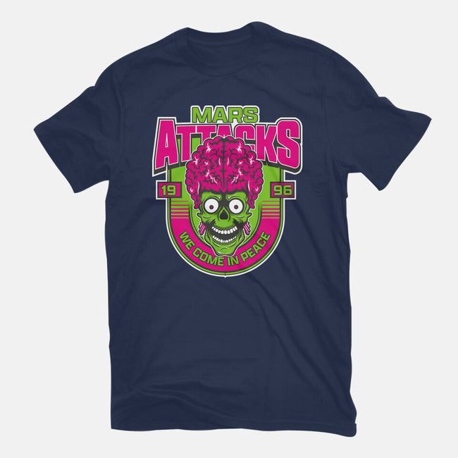 Mars Attacks We Come In Peace-Womens-Fitted-Tee-CarloJ1956