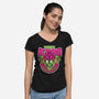Mars Attacks We Come In Peace-Womens-V-Neck-Tee-CarloJ1956