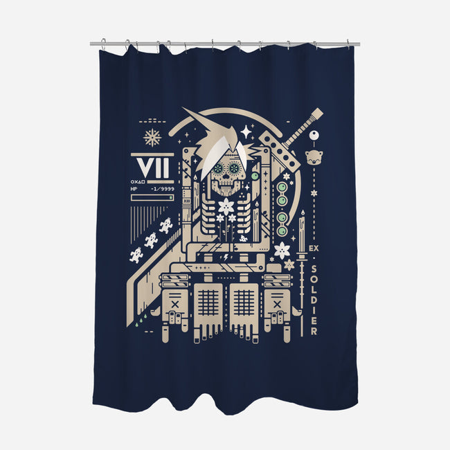 Cloudy With A Chance Of Bones-None-Polyester-Shower Curtain-BadBox