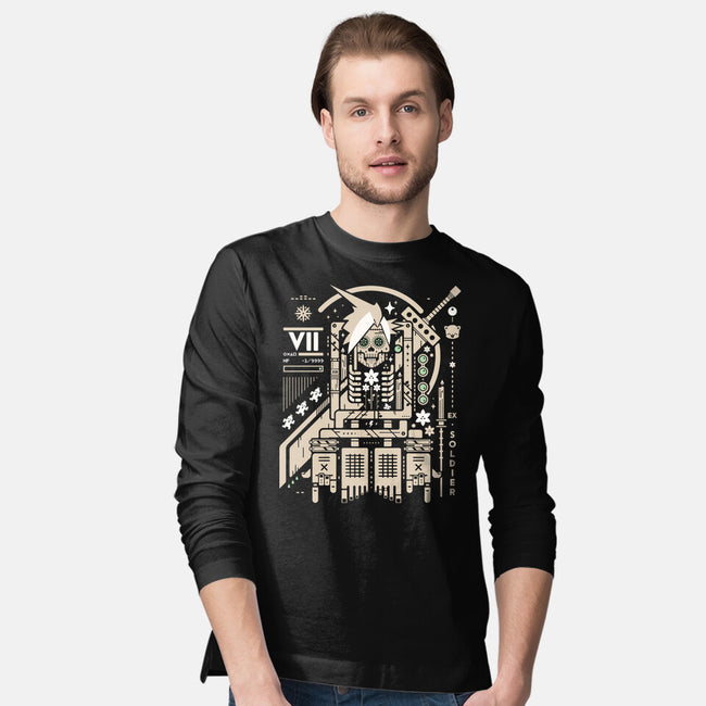 Cloudy With A Chance Of Bones-Mens-Long Sleeved-Tee-BadBox