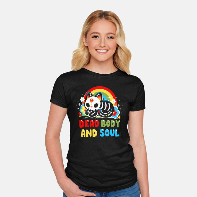Dead Body And Soul-Womens-Fitted-Tee-Vallina84